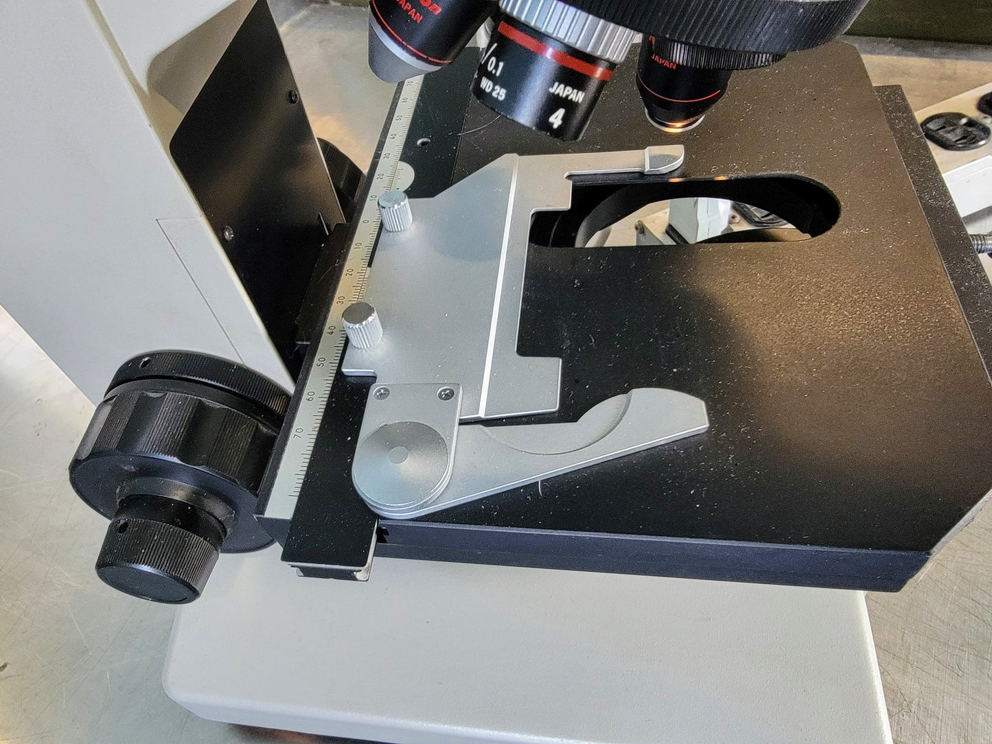 PERFECT NIKON LABOPHOT PHASE CONTRAST MICROSCOPE 4OBJECTIVES PFX TURRET WARRANTY