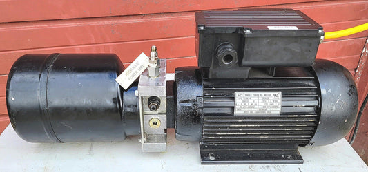 RARE KTI DUAL STAGE 110/220V HYDRAULIC PUMP STEEL RESERVOIR FREESHIP WATCH VIDEO