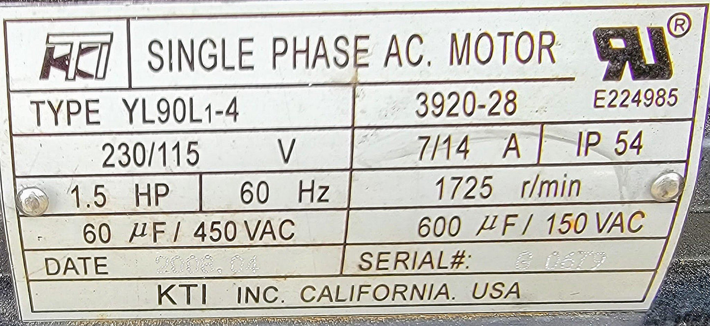 RARE KTI DUAL STAGE 110/220V HYDRAULIC PUMP STEEL RESERVOIR FREESHIP WATCH VIDEO