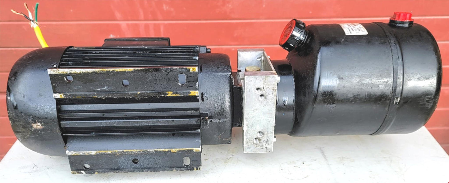 RARE KTI DUAL STAGE 110/220V HYDRAULIC PUMP STEEL RESERVOIR FREESHIP WATCH VIDEO