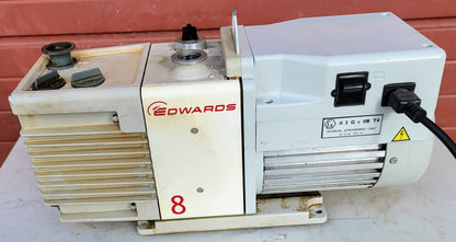RARE EDWARDS RV8 ROTARY VANE DUALSTAGE 110/220V VACUUM PUMP FREESHIP WATCH VIDEO