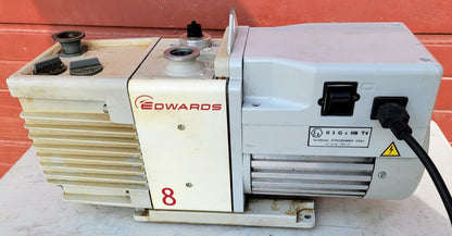 RARE EDWARDS RV8 ROTARY VANE DUALSTAGE 110/220V VACUUM PUMP FREESHIP WATCH VIDEO
