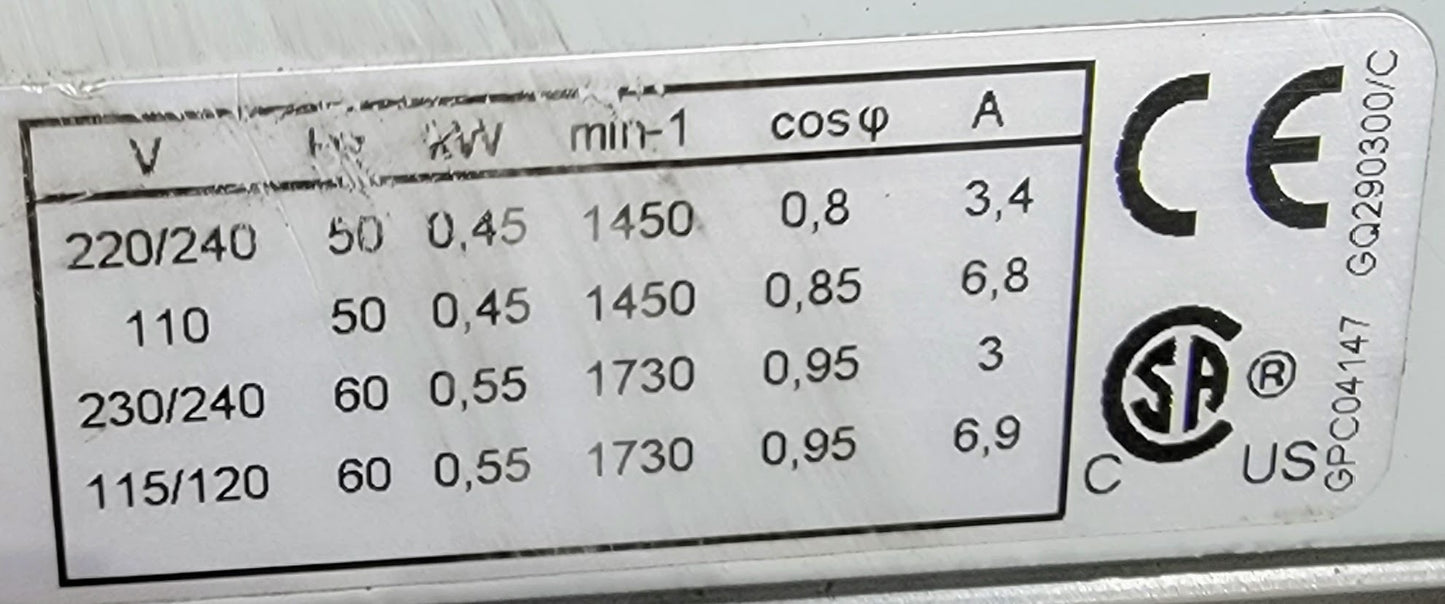 RARE EDWARDS RV8 ROTARY VANE DUALSTAGE 110/220V VACUUM PUMP FREESHIP WATCH VIDEO