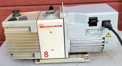 RARE EDWARDS RV8 ROTARY VANE DUALSTAGE 110/220V VACUUM PUMP FREESHIP WATCH VIDEO