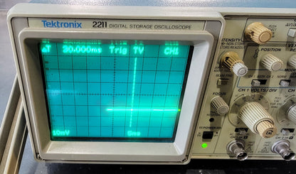 90-DAY-WARRANTY TEKTRONIX 2211 DIGITAL 50MHz OSCILLOSCOPE WATCH VIDEO FREE SHIP