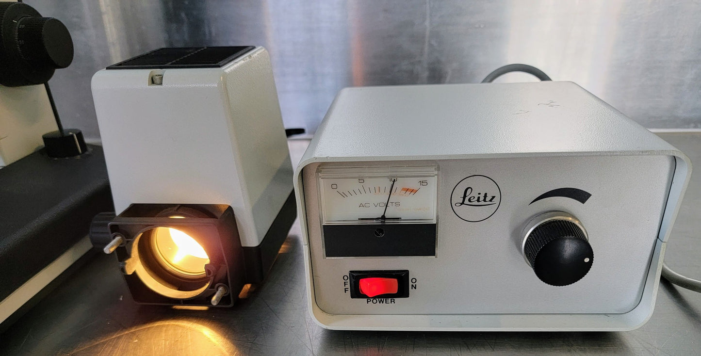 REFURB LEITZ LABORLUX12S POLARIZING MICROSCOPE ROTARY STAGE CONDENSER WATCHVIDEO