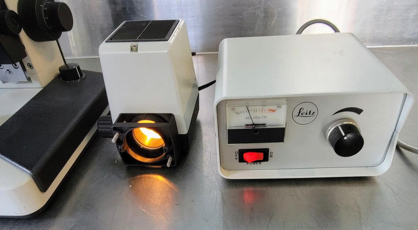 REFURB LEITZ LABORLUX12S POLARIZING MICROSCOPE ROTARY STAGE CONDENSER WATCHVIDEO