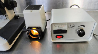 REFURB LEITZ LABORLUX12S POLARIZING MICROSCOPE ROTARY STAGE CONDENSER WATCHVIDEO