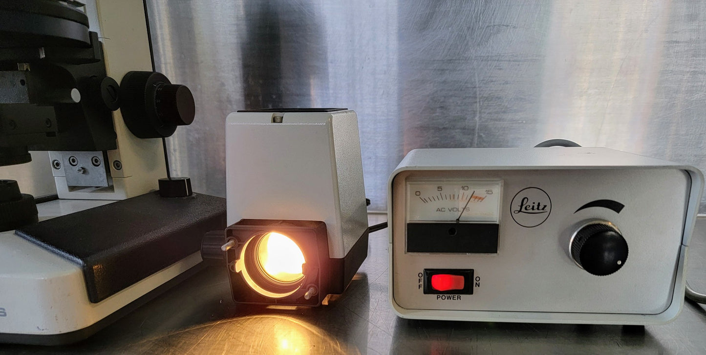 REFURB LEITZ LABORLUX12S POLARIZING MICROSCOPE ROTARY STAGE CONDENSER WATCHVIDEO