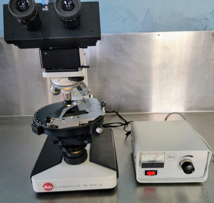 REFURB LEITZ LABORLUX12S POLARIZING MICROSCOPE ROTARY STAGE CONDENSER WATCHVIDEO