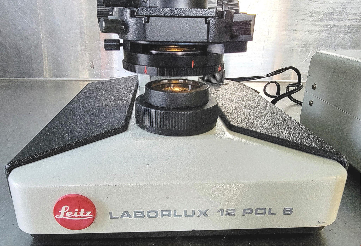 REFURB LEITZ LABORLUX12S POLARIZING MICROSCOPE ROTARY STAGE CONDENSER WATCHVIDEO