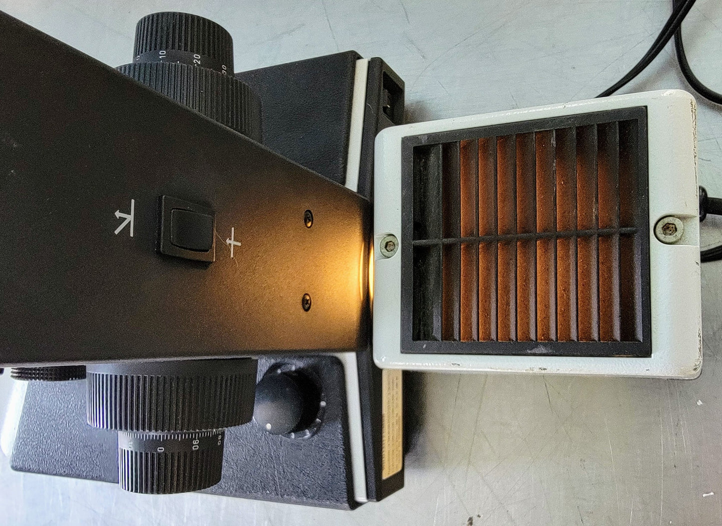 REFURB LEITZ LABORLUX12S POLARIZING MICROSCOPE ROTARY STAGE CONDENSER WATCHVIDEO