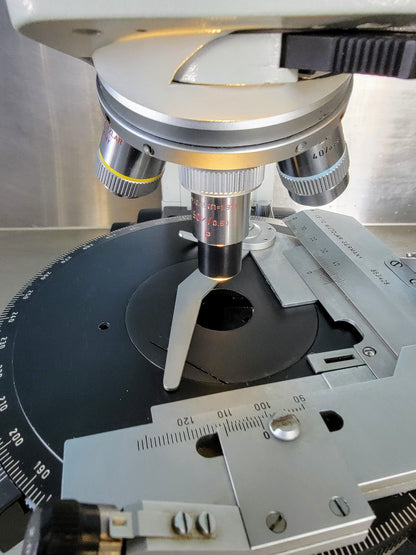REFURB LEITZ LABORLUX12S POLARIZING MICROSCOPE ROTARY STAGE CONDENSER WATCHVIDEO