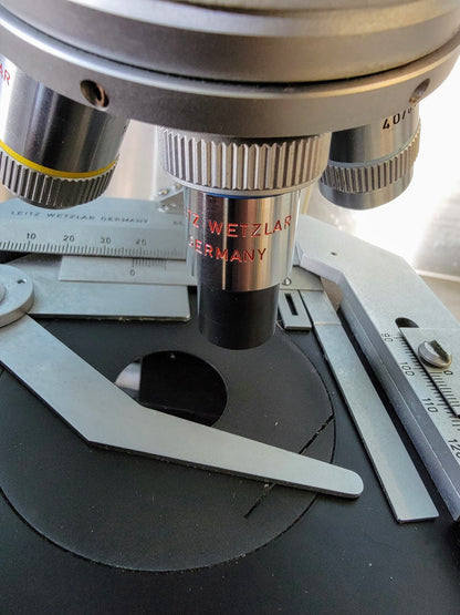 REFURB LEITZ LABORLUX12S POLARIZING MICROSCOPE ROTARY STAGE CONDENSER WATCHVIDEO