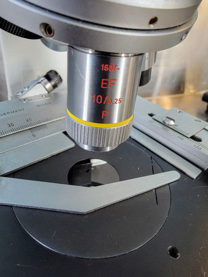 REFURB LEITZ LABORLUX12S POLARIZING MICROSCOPE ROTARY STAGE CONDENSER WATCHVIDEO