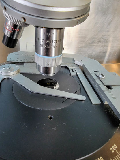 REFURB LEITZ LABORLUX12S POLARIZING MICROSCOPE ROTARY STAGE CONDENSER WATCHVIDEO