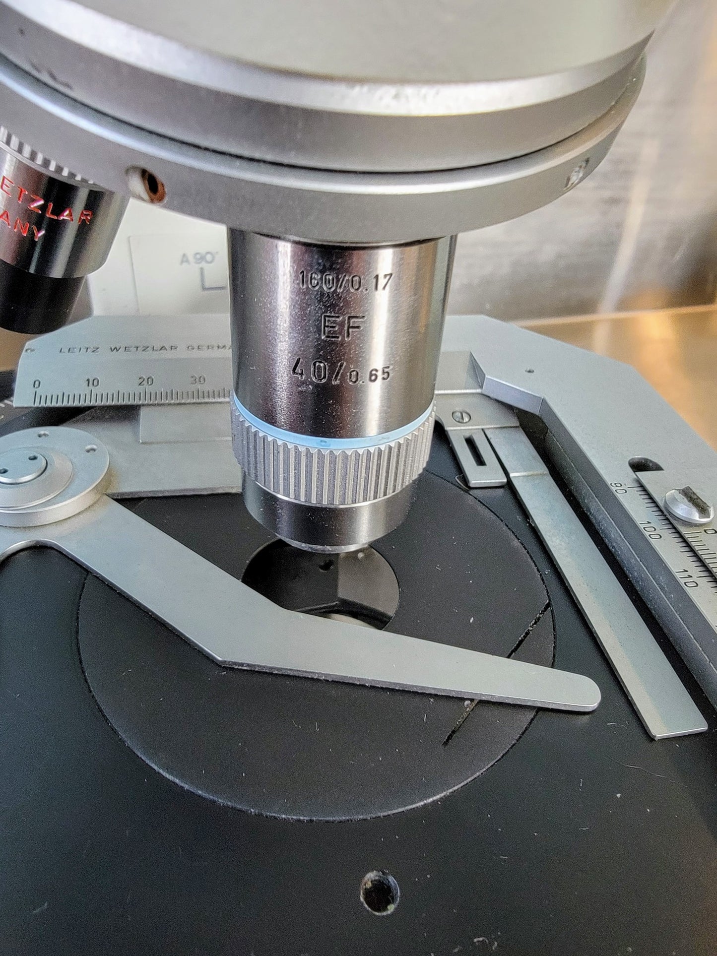 REFURB LEITZ LABORLUX12S POLARIZING MICROSCOPE ROTARY STAGE CONDENSER WATCHVIDEO