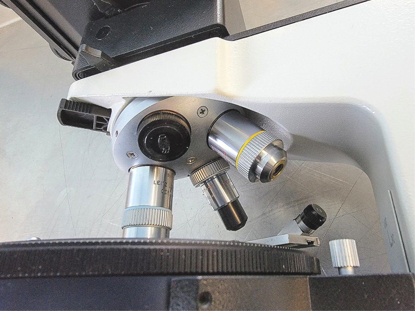 REFURB LEITZ LABORLUX12S POLARIZING MICROSCOPE ROTARY STAGE CONDENSER WATCHVIDEO