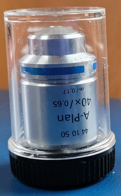 PERFECT ZEISS A-PLAN 40x / 0.65 ∞ / 0.17 OBJECTIVE 44.10.50 MICROSCOPE LENS 100%