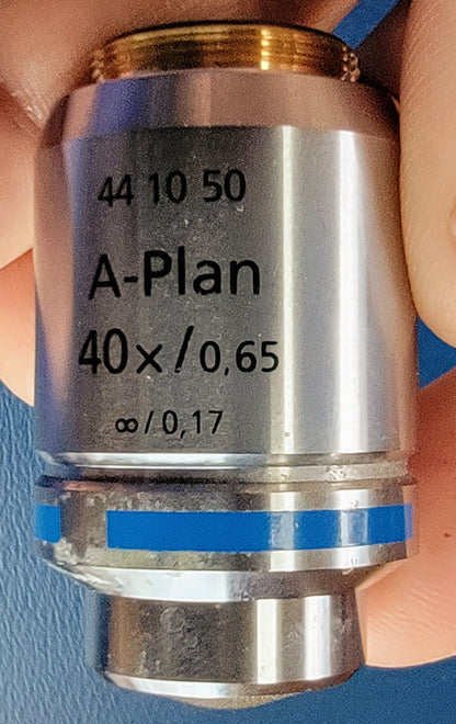 PERFECT ZEISS A-PLAN 40x / 0.65 ∞ / 0.17 OBJECTIVE 44.10.50 MICROSCOPE LENS 100%