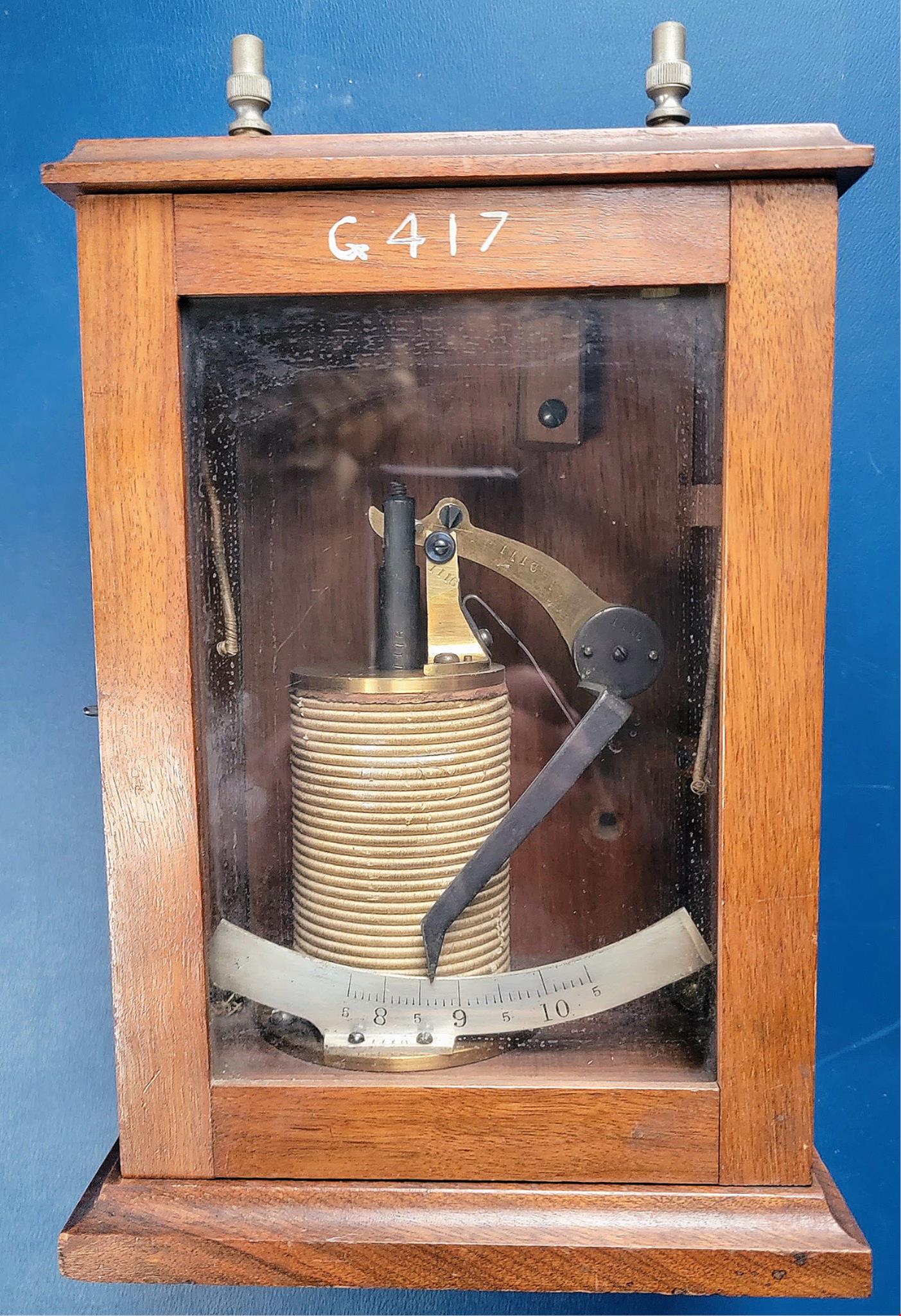 ANTIQUE AMMETER EARLY 1900's Electrical Instrument IN WOODEN BOX FREE SHIP