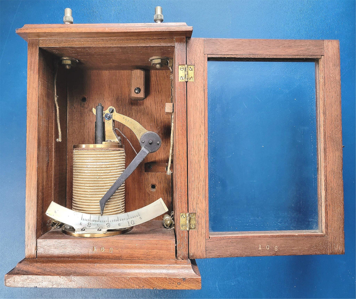 ANTIQUE AMMETER EARLY 1900's Electrical Instrument IN WOODEN BOX FREE SHIP