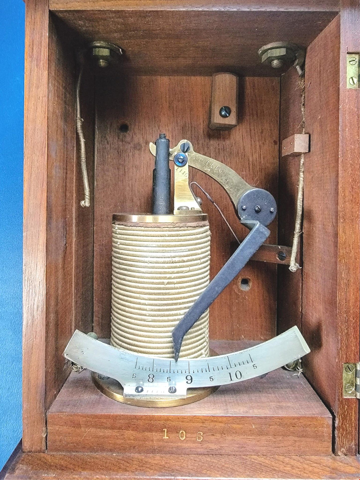 ANTIQUE AMMETER EARLY 1900's Electrical Instrument IN WOODEN BOX FREE SHIP