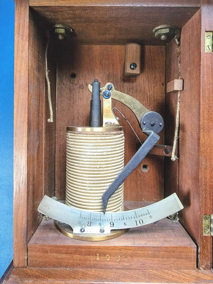 ANTIQUE AMMETER EARLY 1900's Electrical Instrument IN WOODEN BOX FREE SHIP