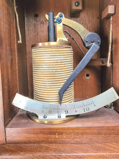 ANTIQUE AMMETER EARLY 1900's Electrical Instrument IN WOODEN BOX FREE SHIP