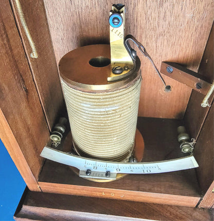 ANTIQUE AMMETER EARLY 1900's Electrical Instrument IN WOODEN BOX FREE SHIP