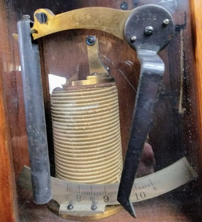 ANTIQUE AMMETER EARLY 1900's Electrical Instrument IN WOODEN BOX FREE SHIP