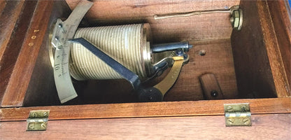 ANTIQUE AMMETER EARLY 1900's Electrical Instrument IN WOODEN BOX FREE SHIP