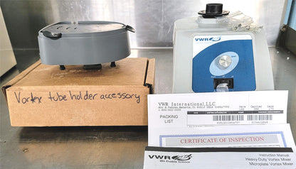 VWR HEAVY DUTY VORTEX SHAKER VESSEL HOLDER & 38 VIAL INSERT 1.5–2.0mL WATCHVIDEO