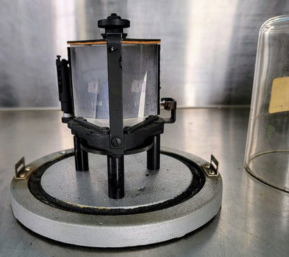 VINTAGE NaCl SODIUM CHLORIDE PRISM & VACUUM MOUNT INFRARED SPECTROMETER FREESHIP