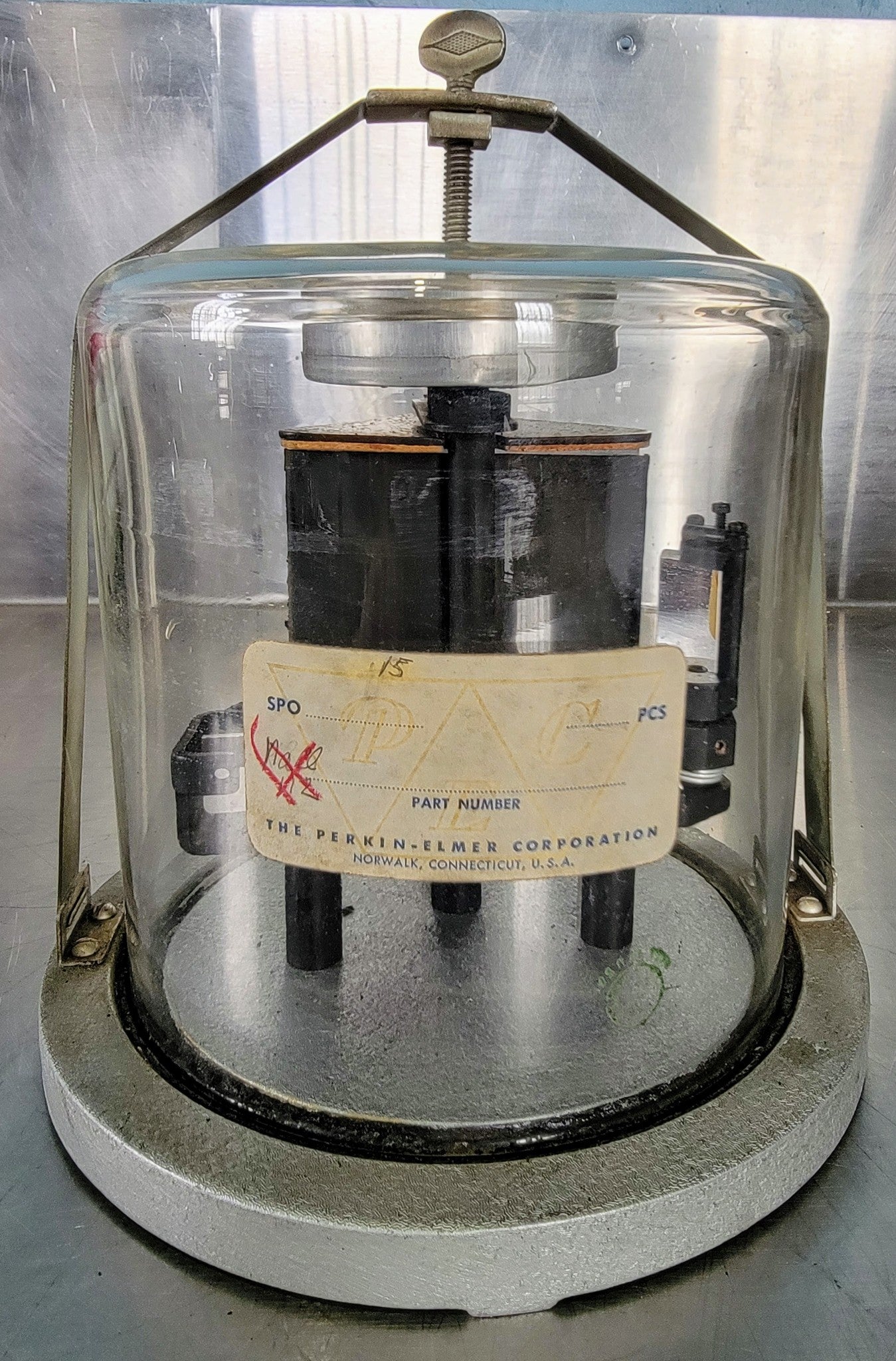 VINTAGE NaCl SODIUM CHLORIDE PRISM & VACUUM MOUNT INFRARED SPECTROMETER FREESHIP