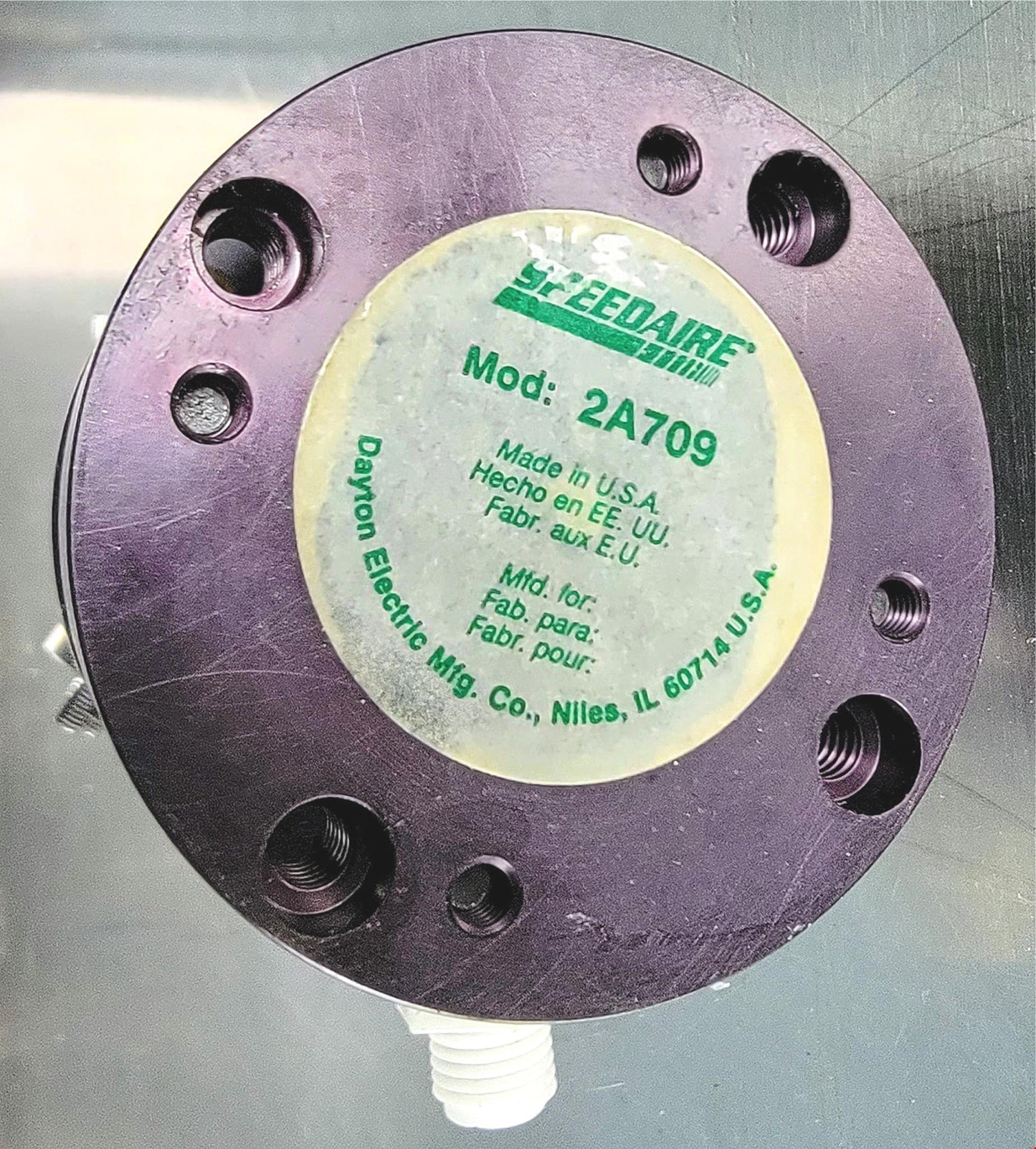 VARIAN 951-5014 BAKEABLE UHV ANGLE VALVE w/ DAYTON SPEEDAIRE 2A709 & BONUS MOUNT