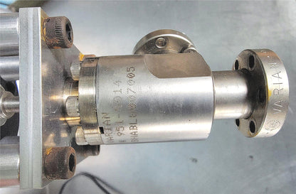 VARIAN 951-5014 UHV ANGLE VALVE with DAYTON SPEEDAIRE 2A709 & BONUS FREE SHIPPIN
