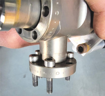 VARIAN 951-5014 BAKEABLE UHV ANGLE VALVE w/ DAYTON SPEEDAIRE 2A709 & BONUS MOUNT