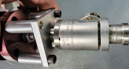 VARIAN 951-5014 UHV ANGLE VALVE with DAYTON SPEEDAIRE 2A709 & BONUS FREE SHIPPIN