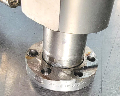 VARIAN 951-5014 UHV ANGLE VALVE with DAYTON SPEEDAIRE 2A709 & BONUS FREE SHIPPIN