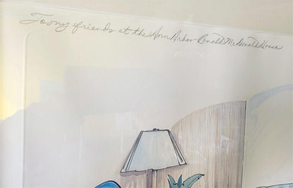 LYNN JOHNSTON "FOR BETTER OR FOR WORSE" ORIG FRAMED SIGNED 29x22" PRINT FREESHIP