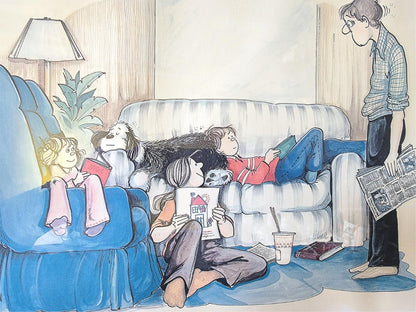 LYNN JOHNSTON "FOR BETTER OR FOR WORSE" ORIG FRAMED SIGNED 29x22" PRINT FREESHIP