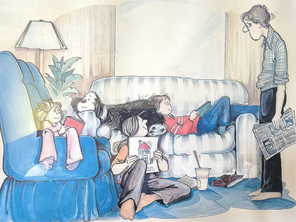 LYNN JOHNSTON "FOR BETTER OR FOR WORSE" ORIG FRAMED SIGNED 29x22" PRINT FREESHIP