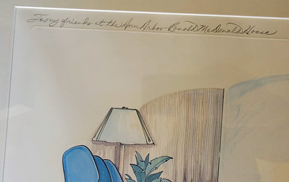 LYNN JOHNSTON "FOR BETTER OR FOR WORSE" ORIG FRAMED SIGNED 29x22" PRINT FREESHIP