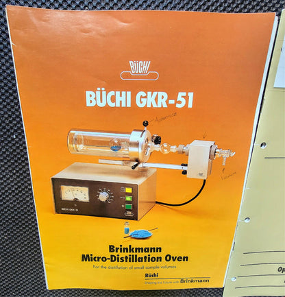 BUCHI GKR-51 MICRO DISTILLATION TRITATION DRY OVEN OPERATIONAL MANUAL WATCHVIDEO