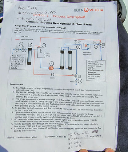 ELGA VEOLIA MEDICA PRO WATER PURIFICATION REVERSE OSMOSIS FREE SHIP WATCH VIDEO