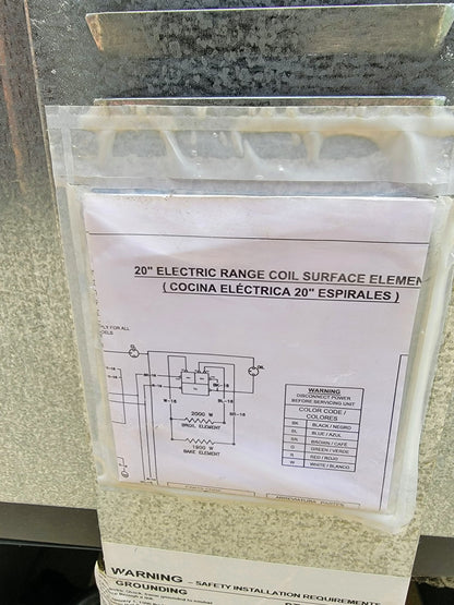 PERFECT FOR TIGHT SPACE DANBY 20" FREESTANDING ELECTRIC RANGE OVEN 220Volt WHITE