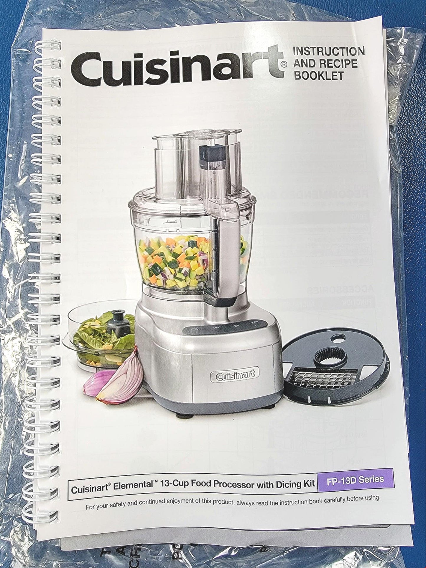 NEW CUISINART ELEMENTAL DICING KIT FP-13DSERIES RECIPE INSTRUCTION BOOK FREESHIP