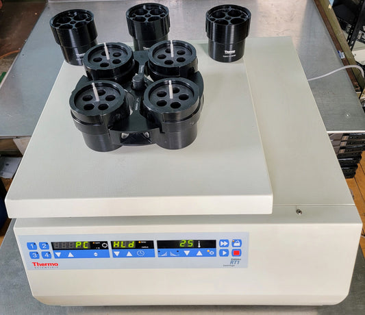 REFURBISHED THERMO SORVALL RT1 REFRIGERAT CENTRIFUGE 7BUCKET T41ROTOR WATCHVIDEO