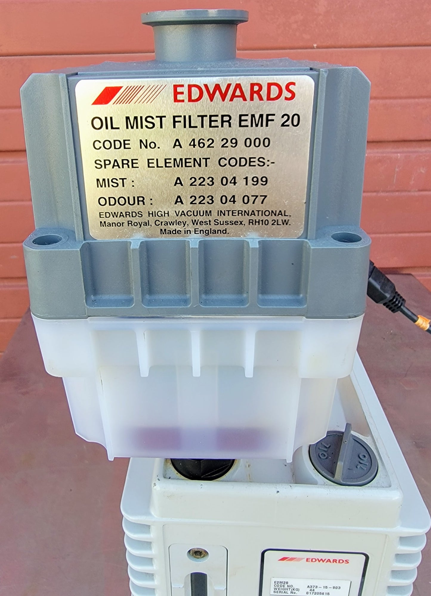 230Volt EDWARDS 28 E2M28 ROTARY VANE MECHANICAL VACUUM PUMP WATCH VIDEO FREESHIP